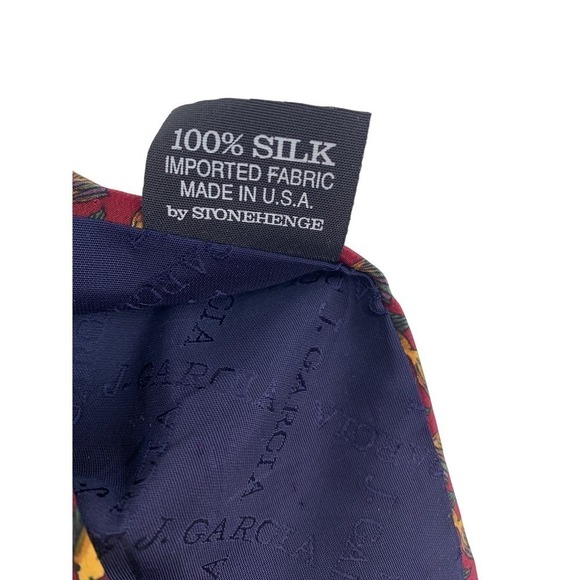 J. Garcia by Stonehenge “Fish” Vintage Men’s Silk Tie Made in USA Quirky - Picture 7 of 8